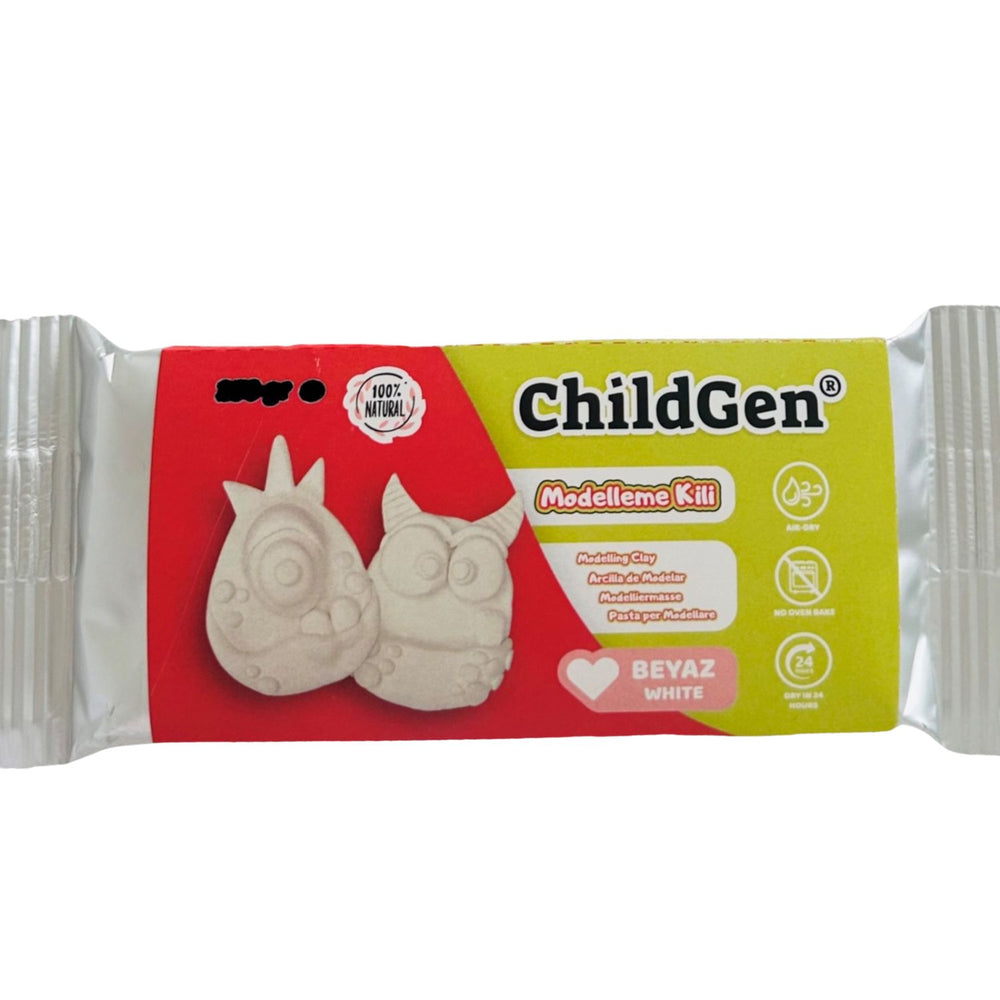 Natürliche selbsthärtende weiße Modelliermasse 250 g - Tublu.de