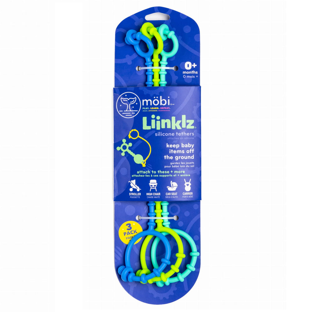 3er-Set Silikonspielzeugstreifen - Liinklz Blue