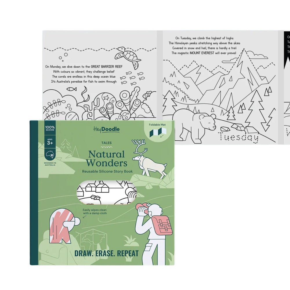 Silikonbuch zum wiederholten Ausmalen – Wunder der Natur