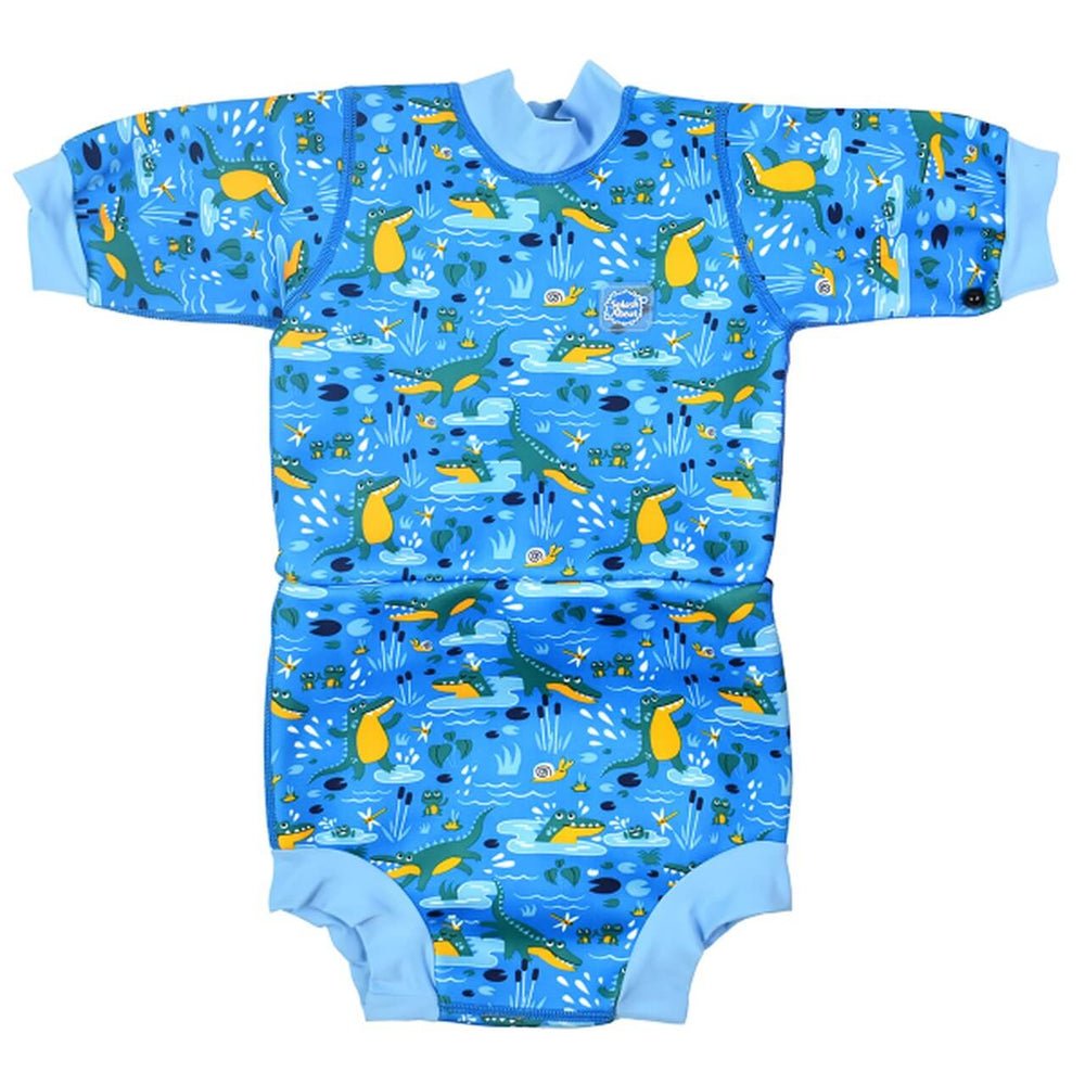 Neoprenanzug + Schwimmwindel Happy Nappy 2in1 – 12–24 Monate (XL) Krokodile