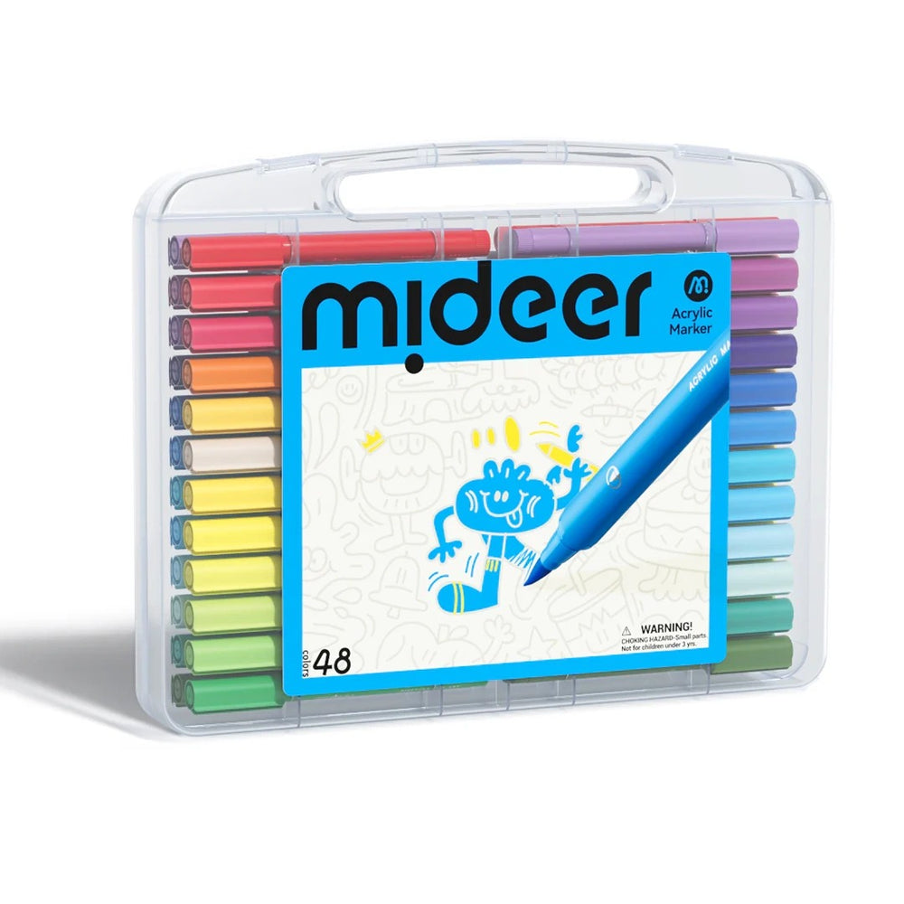 Acrylmarker im Koffer mit sehr weicher Spitze – 48 Farben