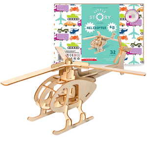 Holzpuzzle 3D-Modell – Hubschrauber