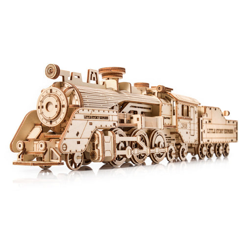 Holzpuzzle 3D-Modell – Lokomotive