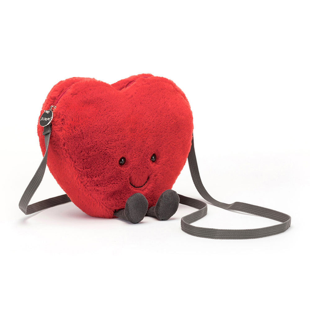 Plüschhandtasche Lächelndes Herz  18 cm