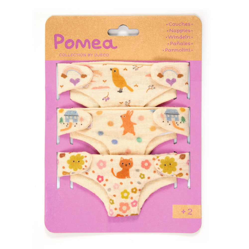 Set mit 3 Windeln für Pomea-Puppen - Tublu.de