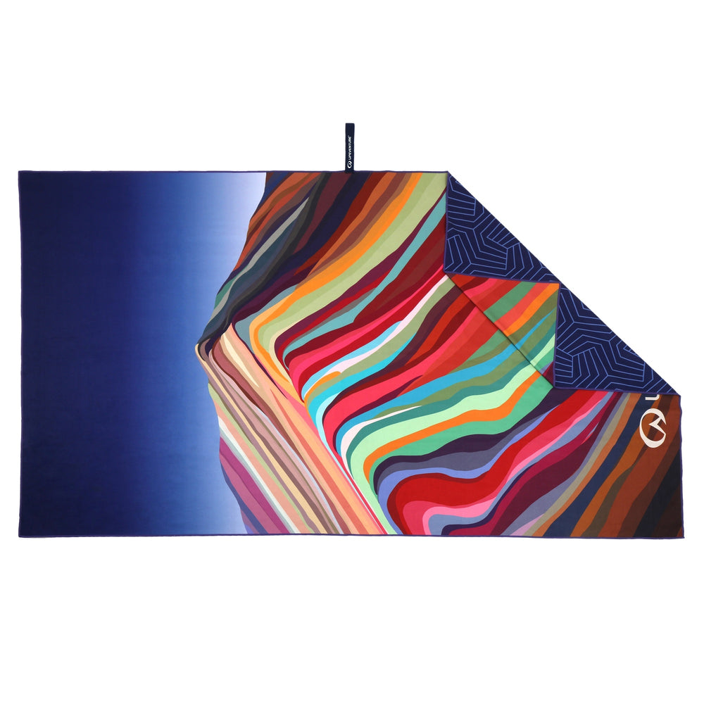 Schnelltrocknendes Handtuch SoftFibre Recycled – Rainbow Mountain 150 x 90 cm