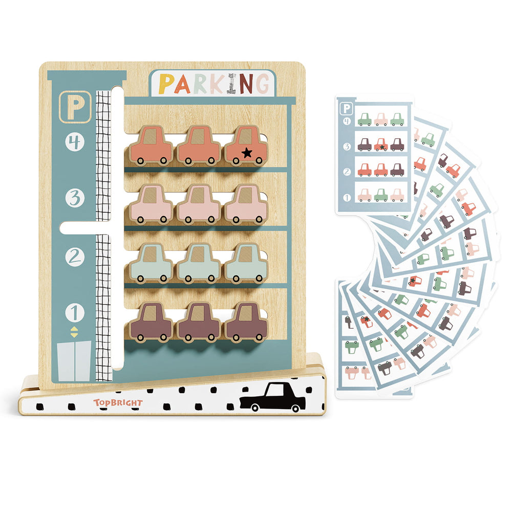 Logisches Puzzlespiel für Kinder – Parkplatz