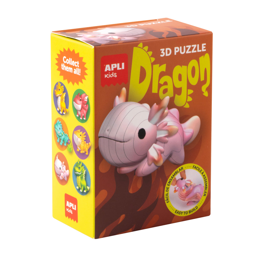 3D-Puzzle Drachen – Rosa