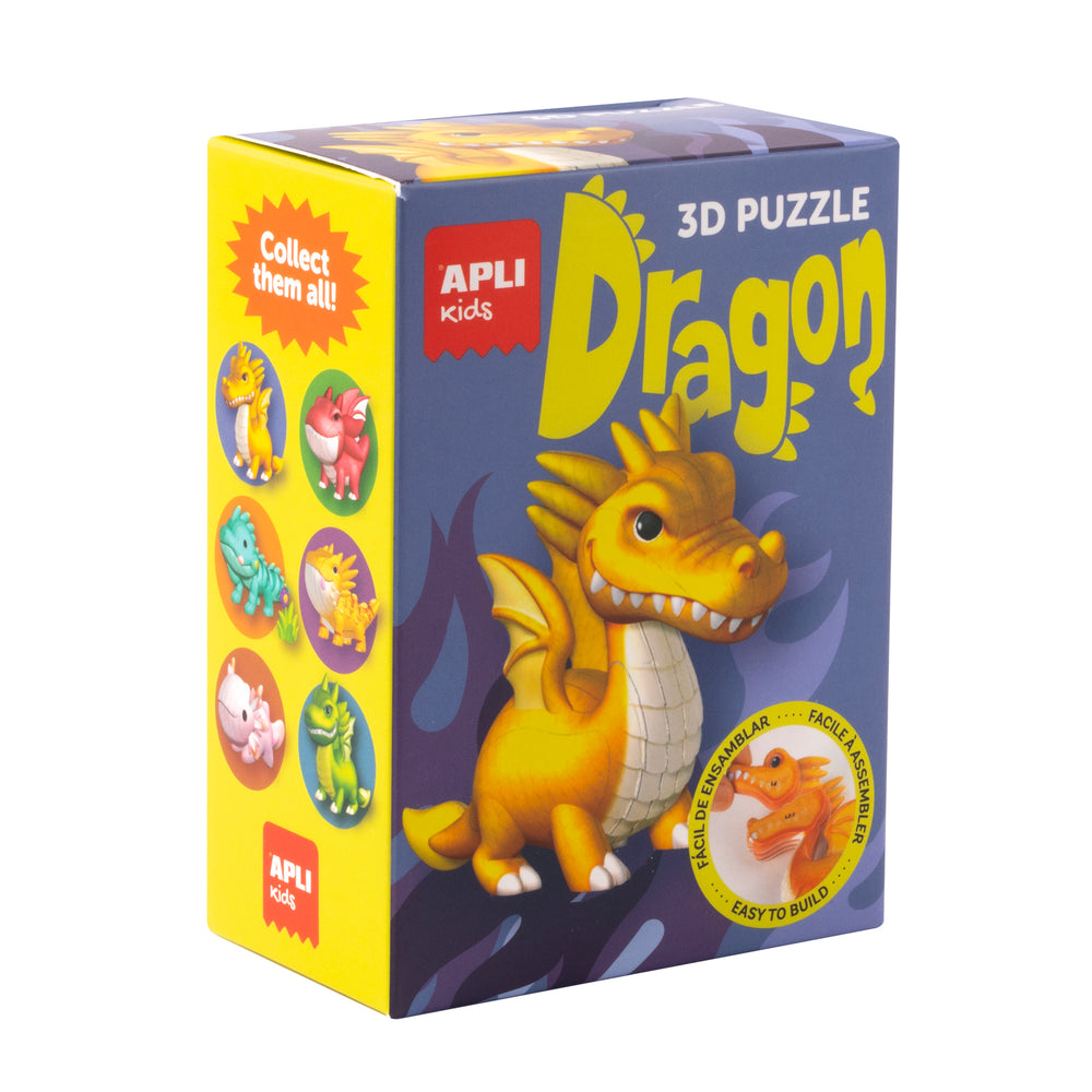 3D-Puzzle Drachen – Gelb