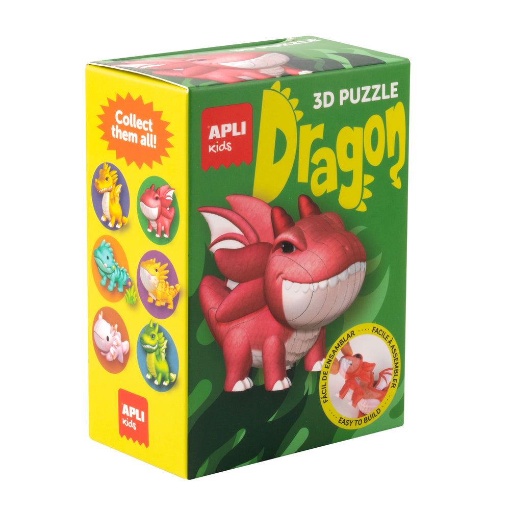 3D-Puzzle Drachen – Rot