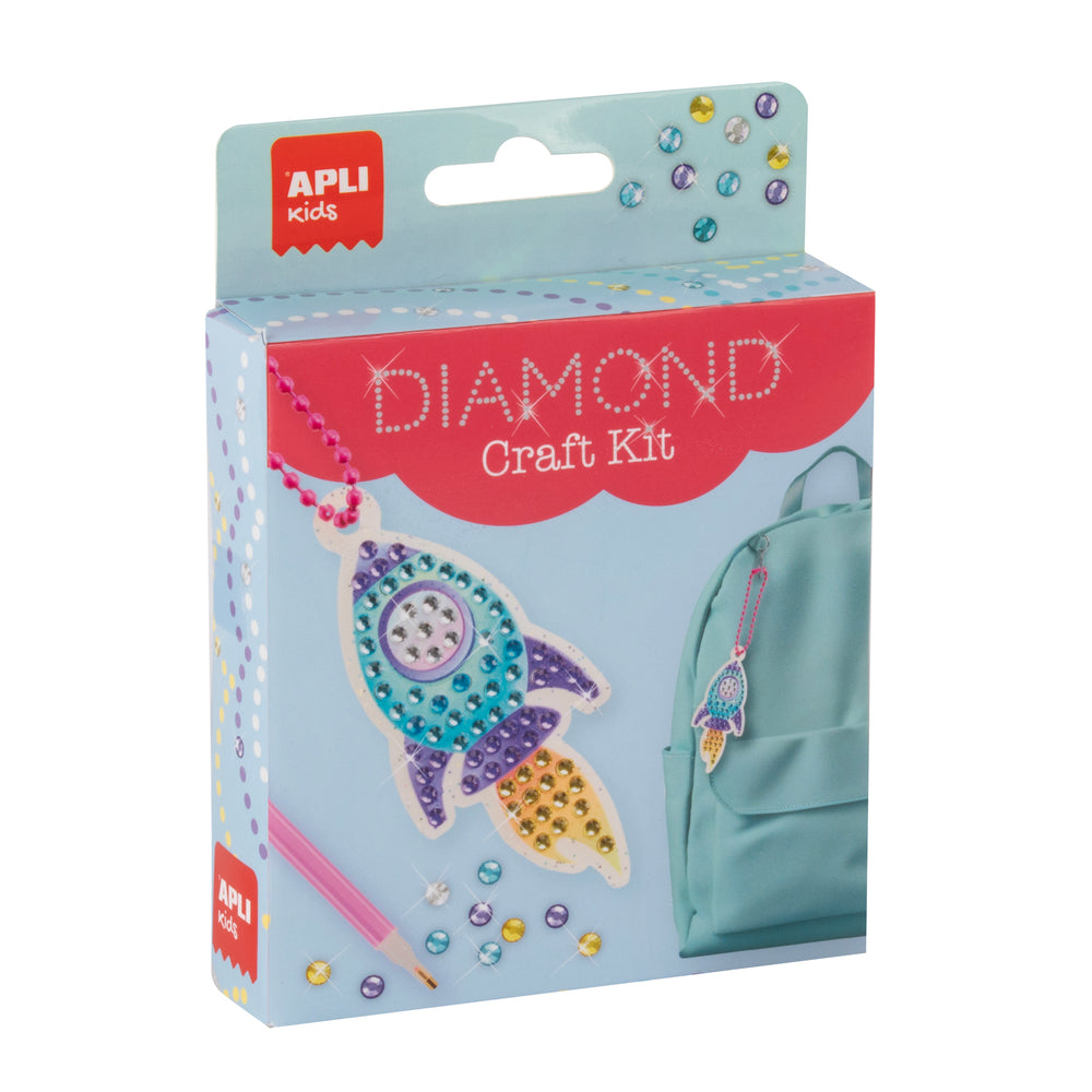 Set zum Basteln von Diamant-Schlüsselanhängern DIY – Rakete