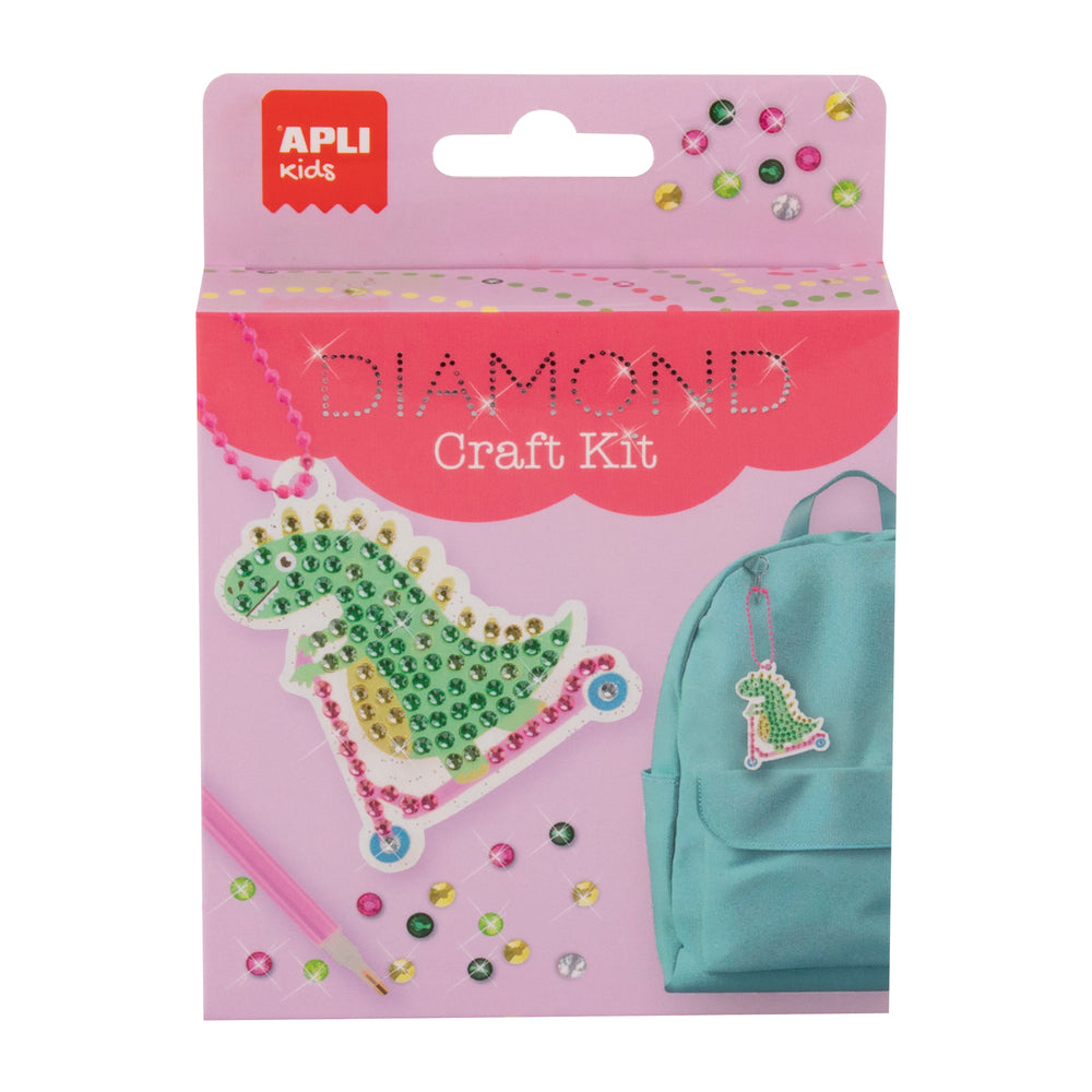 Set zum Basteln von Diamant-Schlüsselanhängern DIY – Dinosaurier