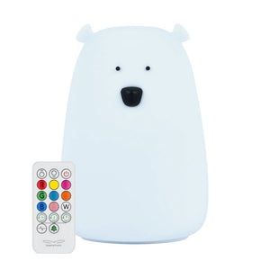 Große Bären-Nachtlampe – Hellblaue Wolke mit Fernbedienung
