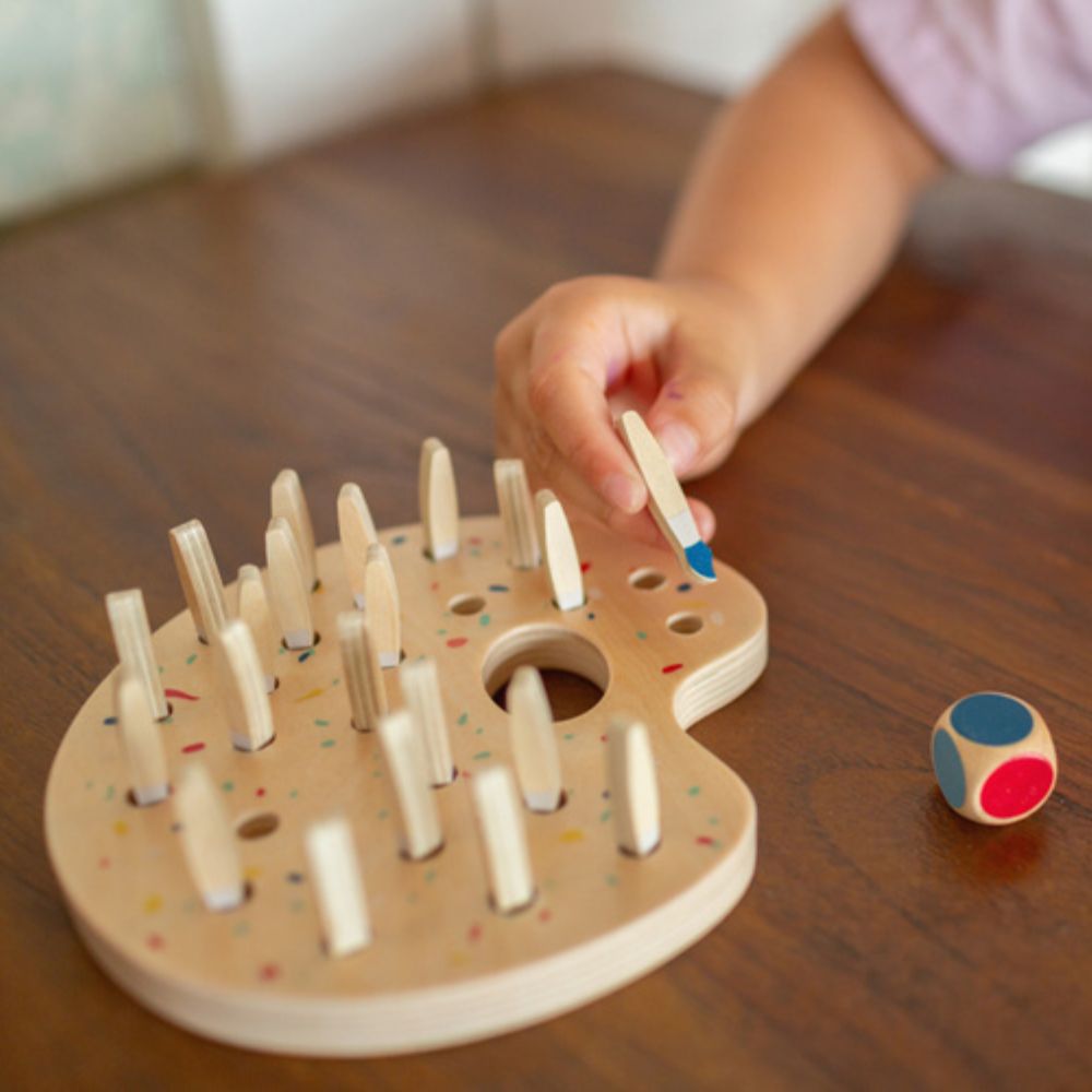 Holz-Memory-Spiel – Bunte Pinsel