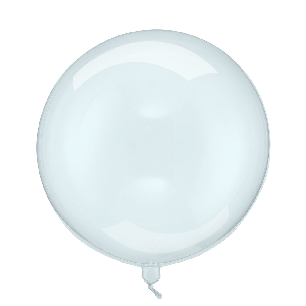 Folienballon Kugel - Transparent blau 40 cm