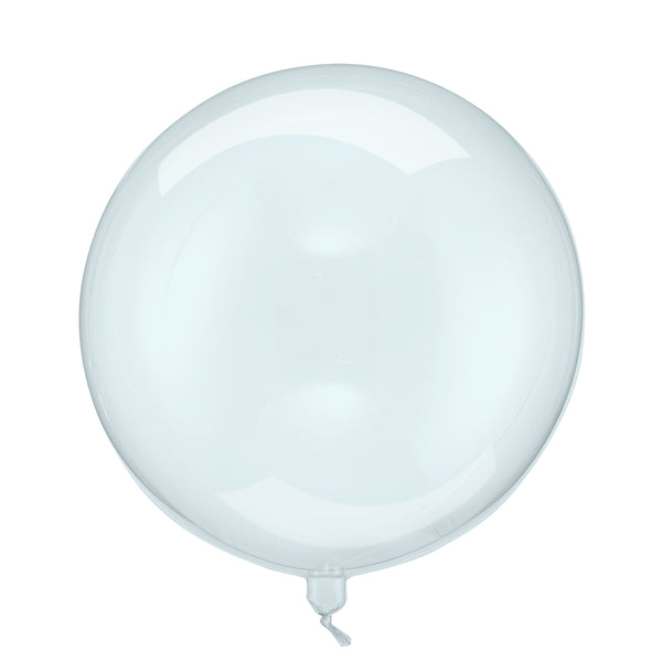 Folienballon Kugel - Transparent blau 40 cm