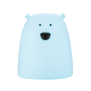 Kleine Bärenlampe aus Silikon - Blau