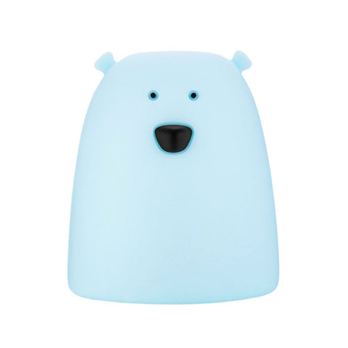 Kleine Bärenlampe aus Silikon - Blau