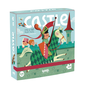 Taschenpuzzle mit Beobachtungsspiel – Burg 100 Teile