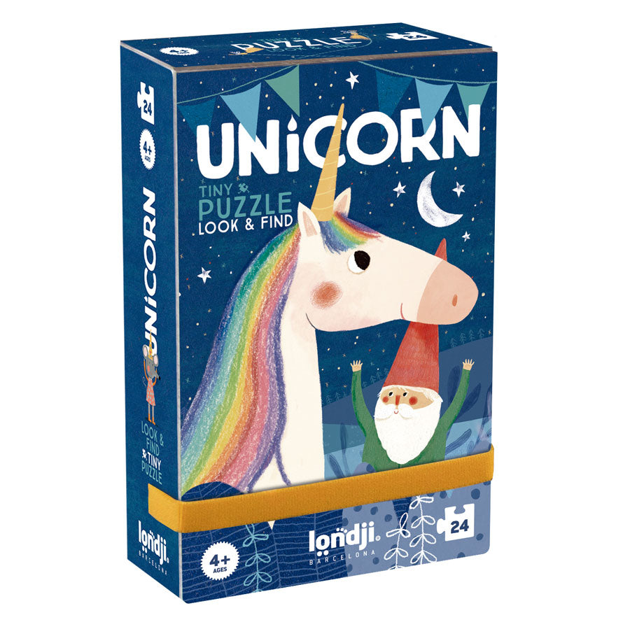 Taschenpuzzle mit Beobachtungsspiel – Einhorn 24 Teile