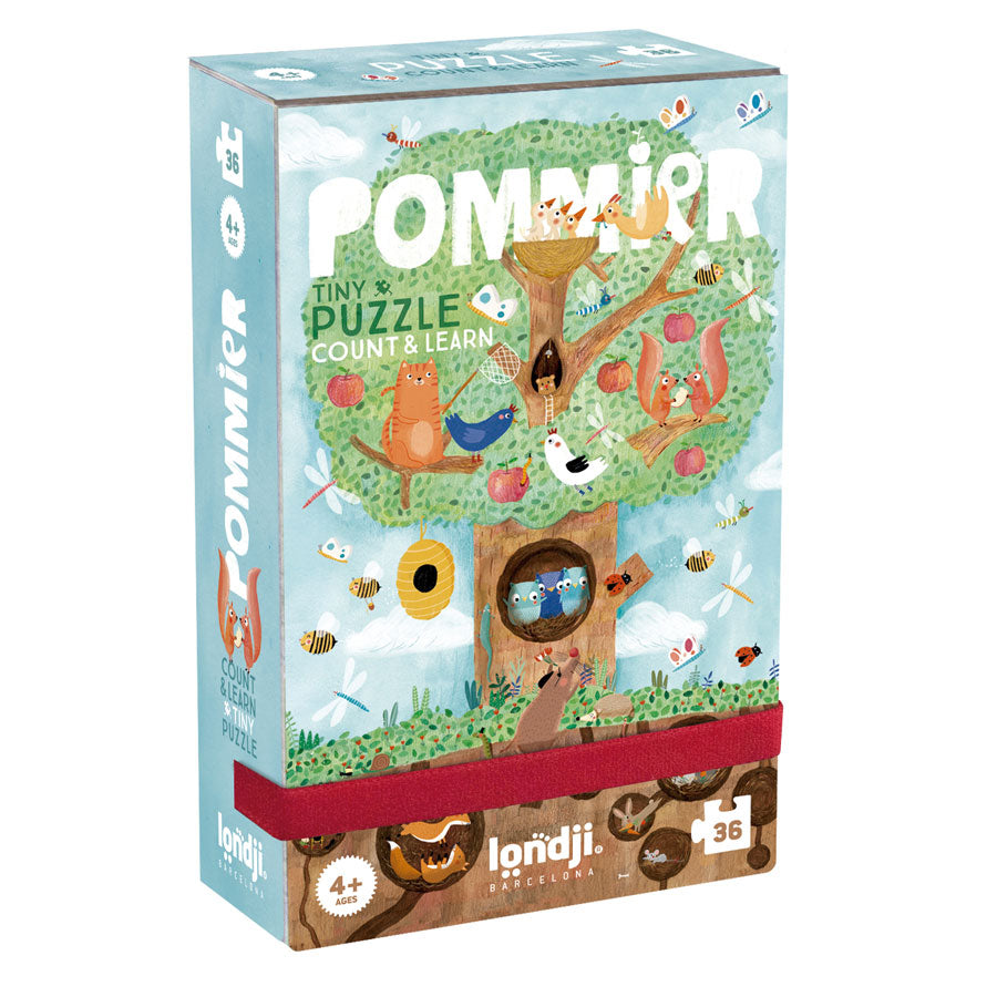 Taschenpuzzle mit Beobachtungsspiel – Apfelbaum 36 Teile