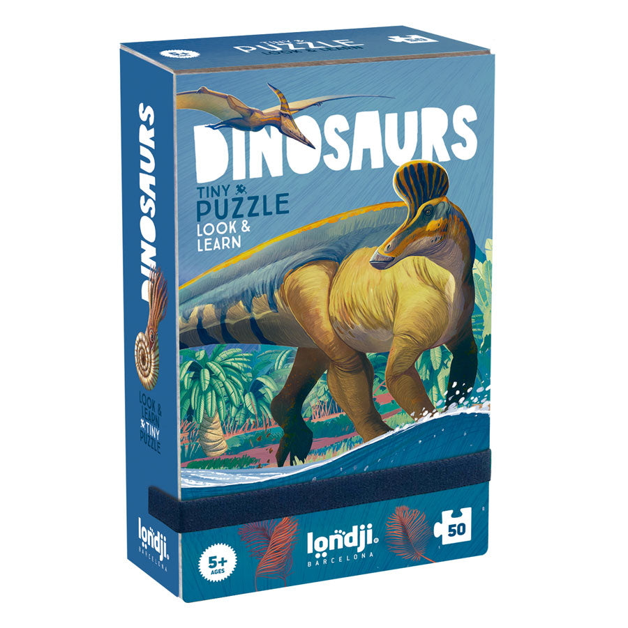 Taschenpuzzle mit Beobachtungsspiel – Dinosaurier, 50 Teile