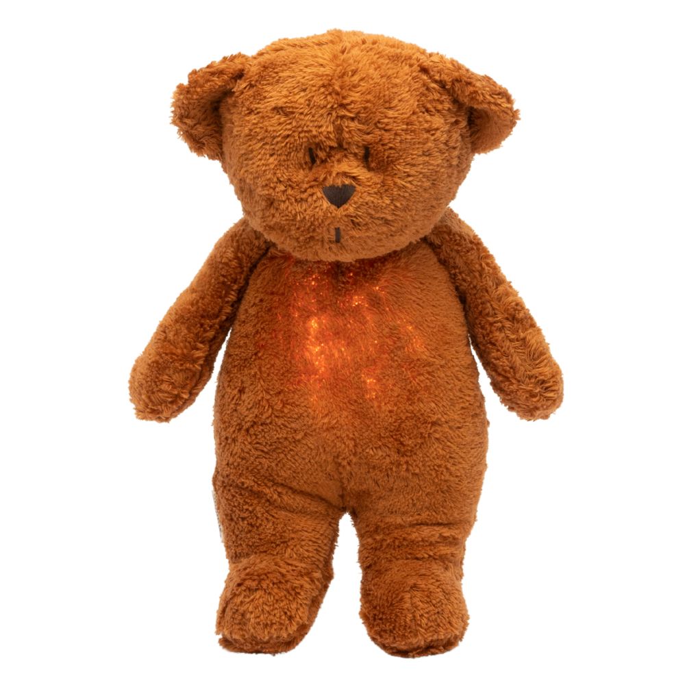 Brummender Teddybär mit Lampe Organic 2.0 – Caramel