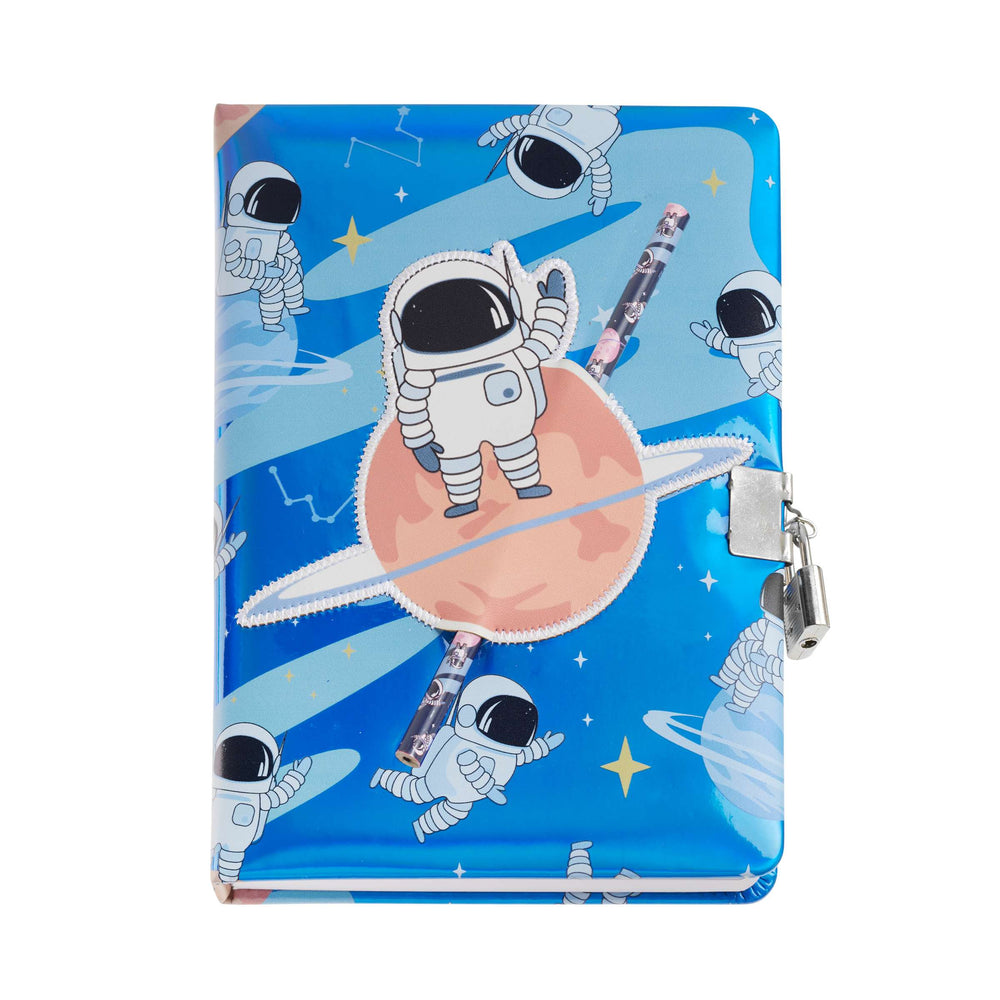 Holografisches Tagebuch mit Schloss – Astronaut