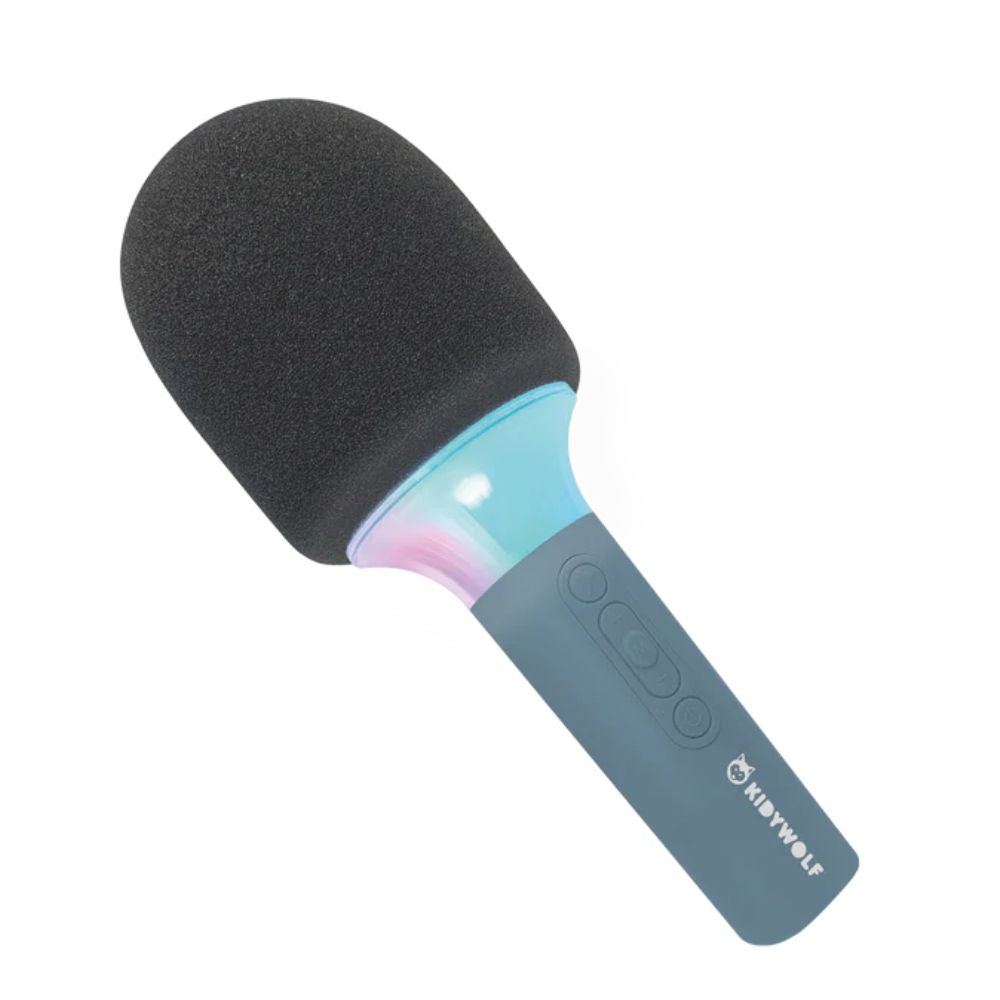 Leuchtendes Mikrofon mit Sprachmodulation – Blau