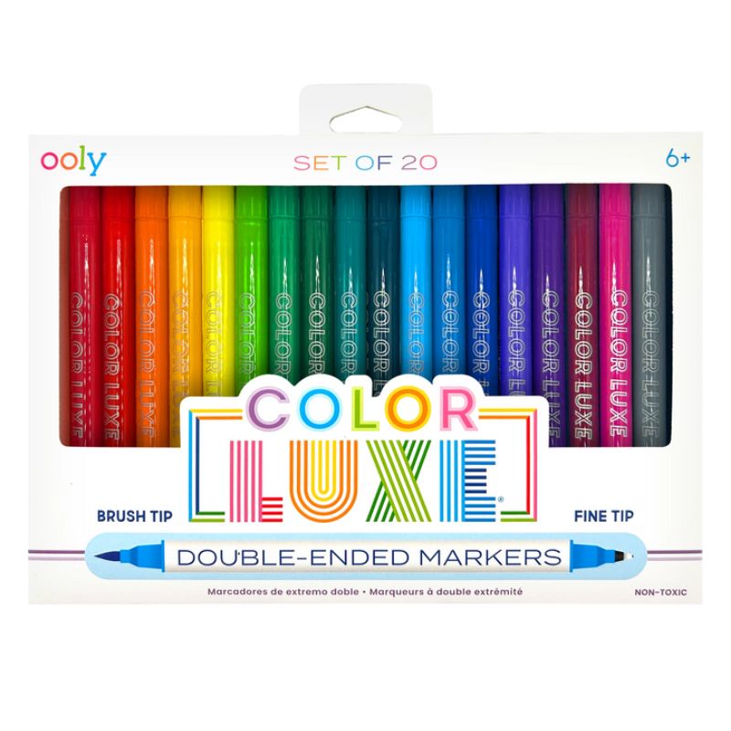Beidseitige Filzstifte & Fineliner – Color Luxe, 20er-Set