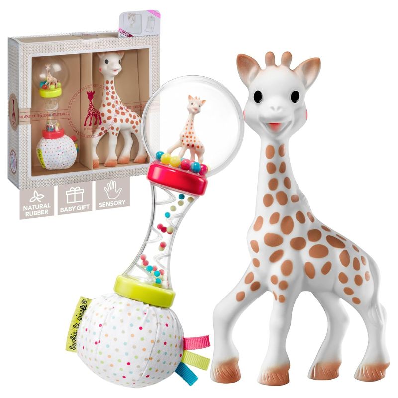 Geschenkset Sophie la girafe mit Maracas-Rassel