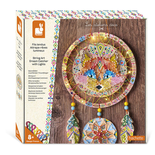 Kreativset 3D String Art – Leuchtender Traumfänger 8+