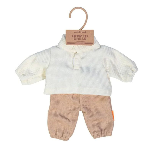 Sweatshirt und Hose für mildes Wetter für Puppen 38 cm