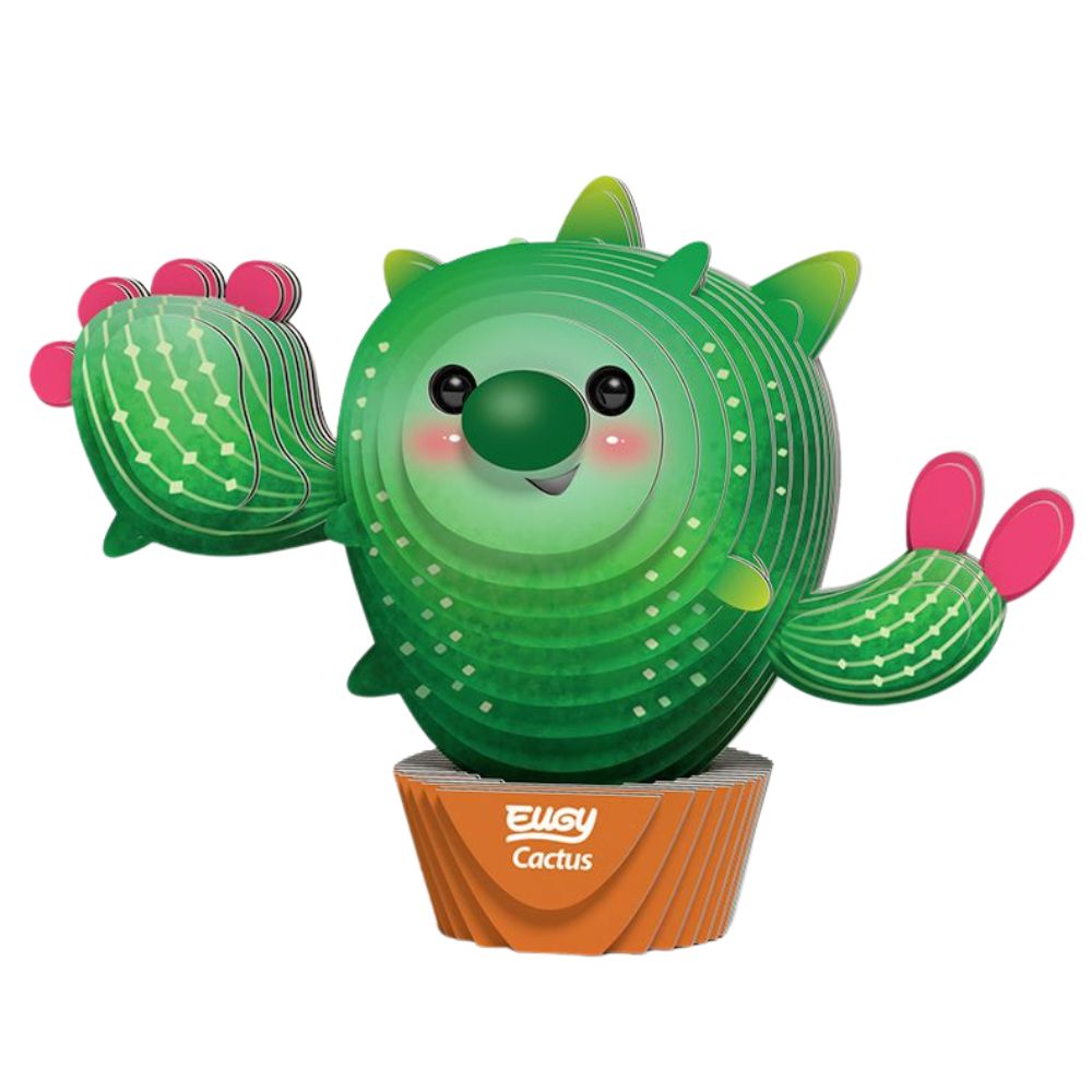 Öko-Puzzle 3D – Blühender Kaktus