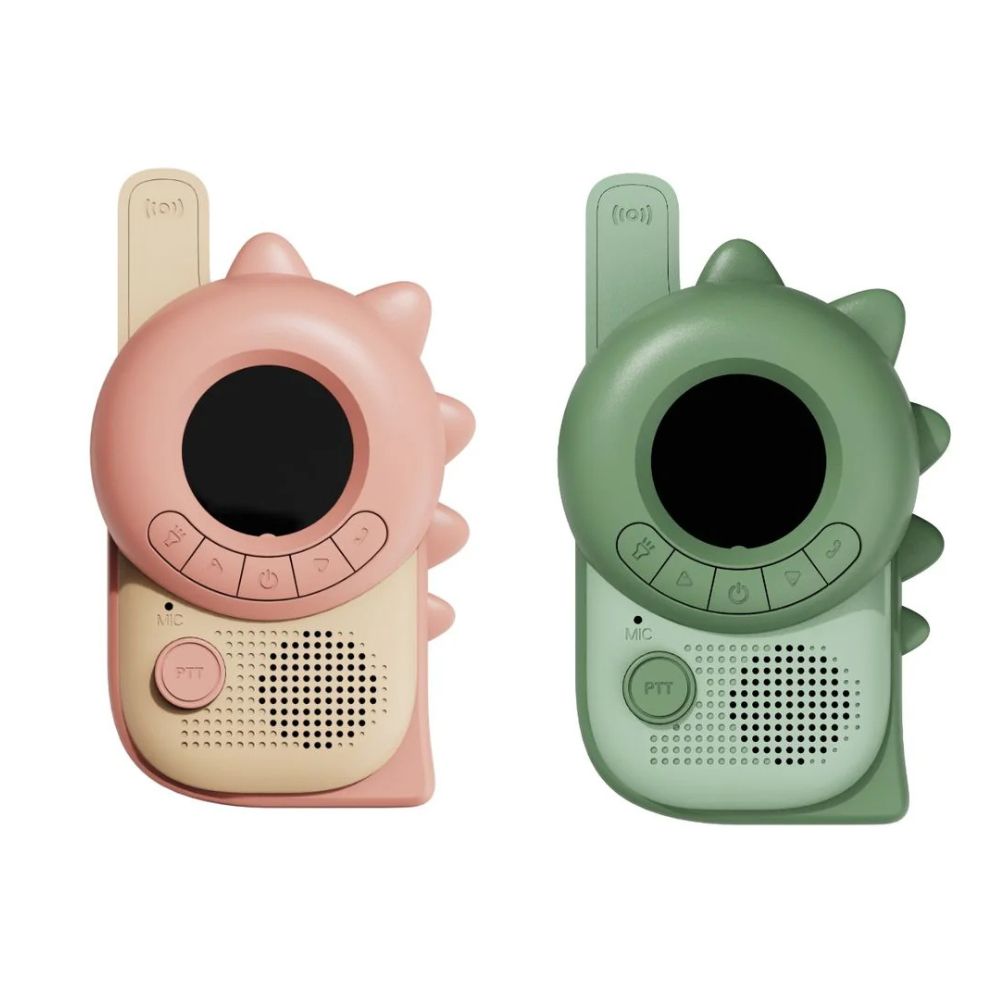 Walkie Talkie für Kinder - Rosa und grüner Dinosaurier