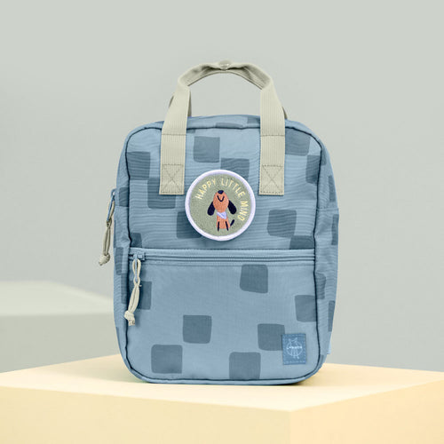 Kindergartenrucksack Mini eckig – Pattern Party Blue