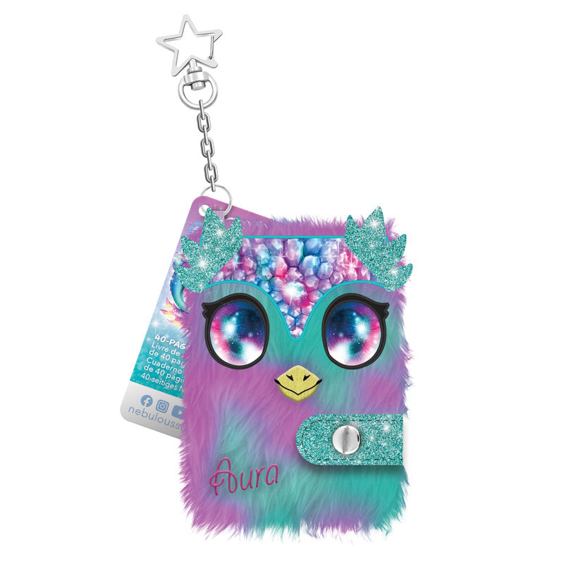Plüsch-Mini-Notizbuch mit Anhänger – Aura