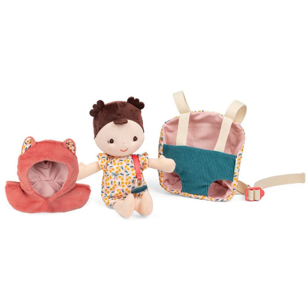 Babypuppe im Tragetuch und mit Mütze – Jeanne 18 m+