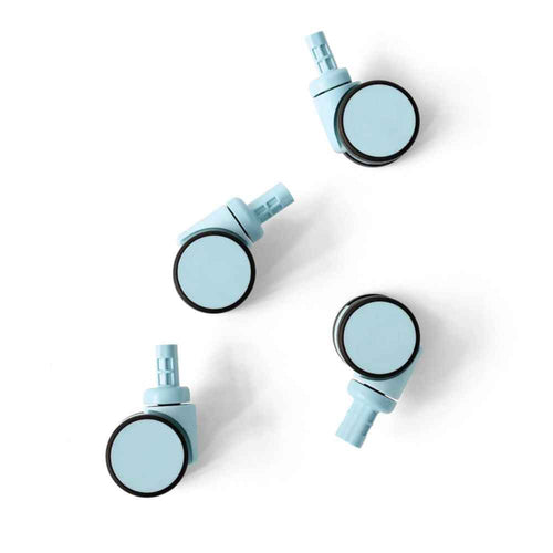 Rollen-Set für MODU Aufbewahrungsbox – 4 drehbare Räder in Sky Blue