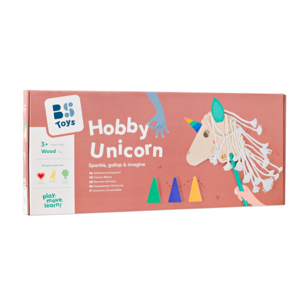 Hobby Horse Einhorn auf einem Stock