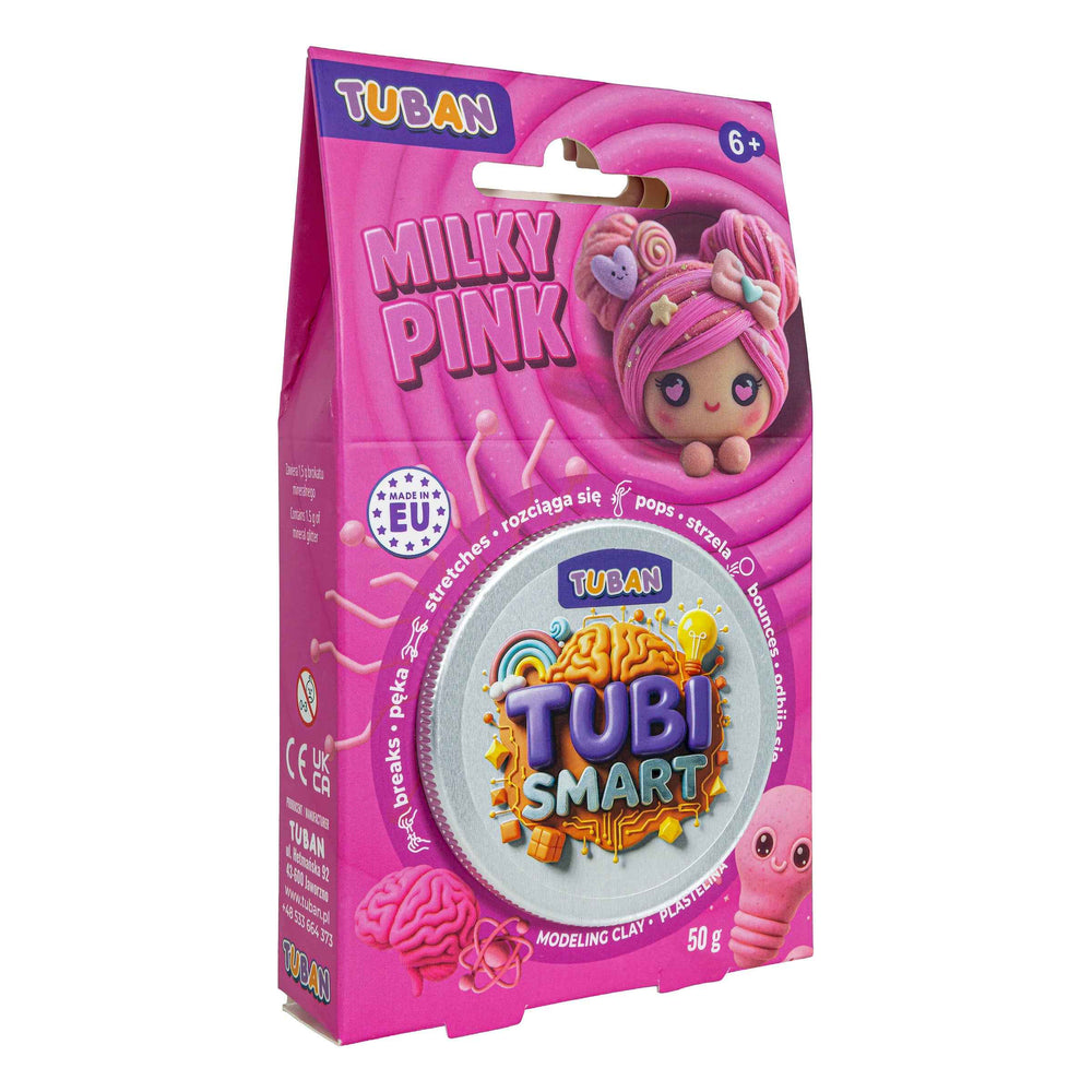 TUBI SMART Plastilin – Milky Pink 50 g – Magische Knetmasse
