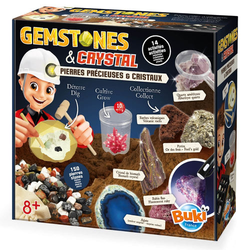 Set mit 14 Experimenten – Steine und Kristalle