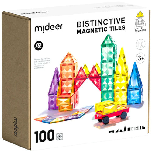 Magnetbausteine – 100-teiliges Set mit Autos