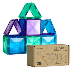 Magnetbausteine  – Kühle Farben, 20 Quadrate