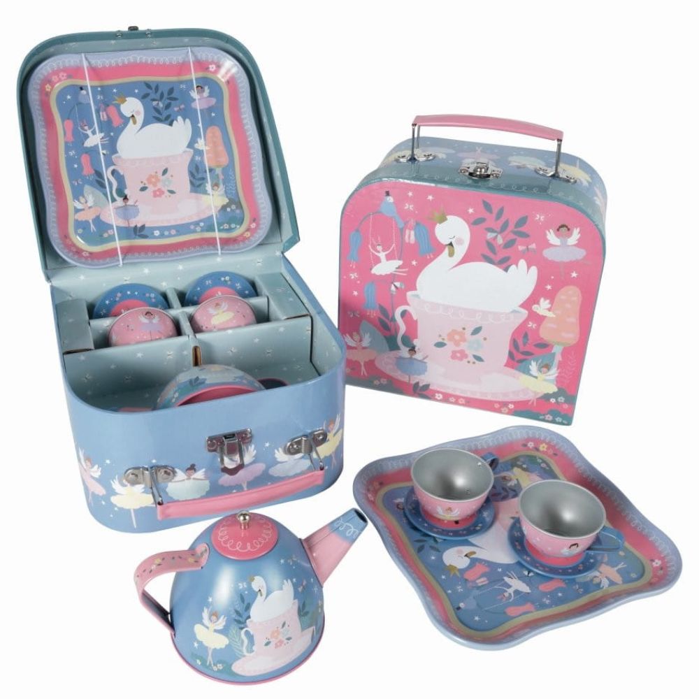 Teeset im Koffer – Ballerinas, 7-teilig