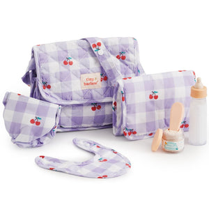 Tasche mit Zubehör für Puppen – Lilac Cherry