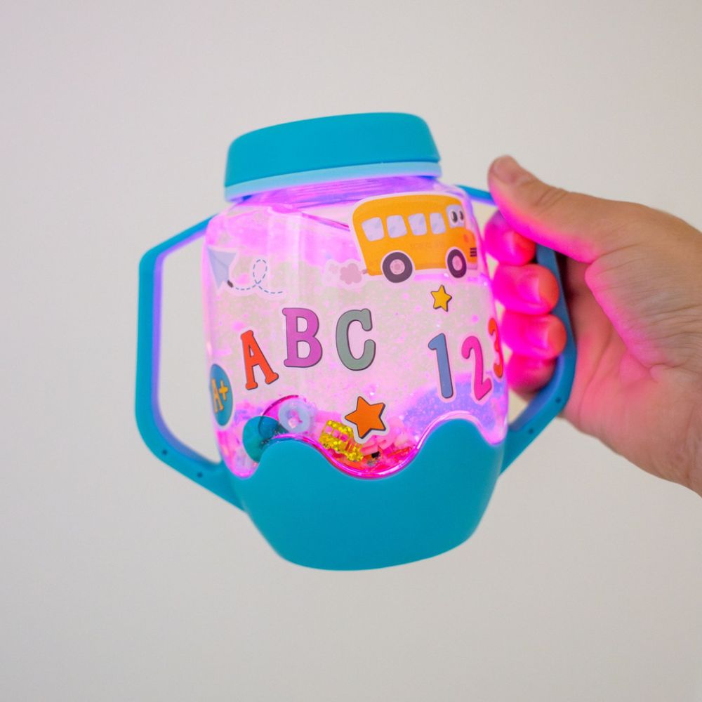 Sensorisches Glas zum Befüllen mit Wasser und Zubehör – ABC