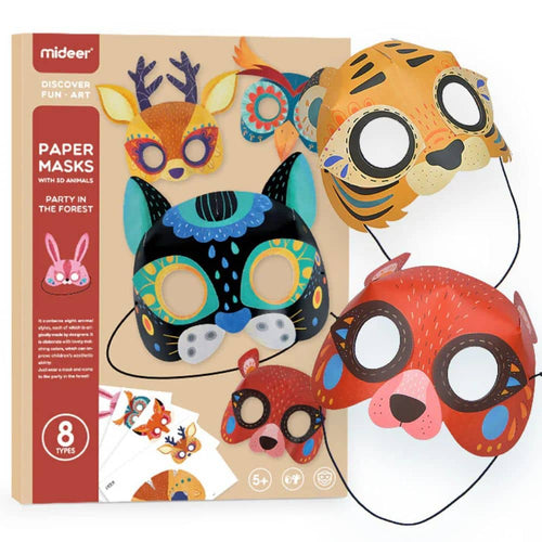Papiermasken – Party im Wald