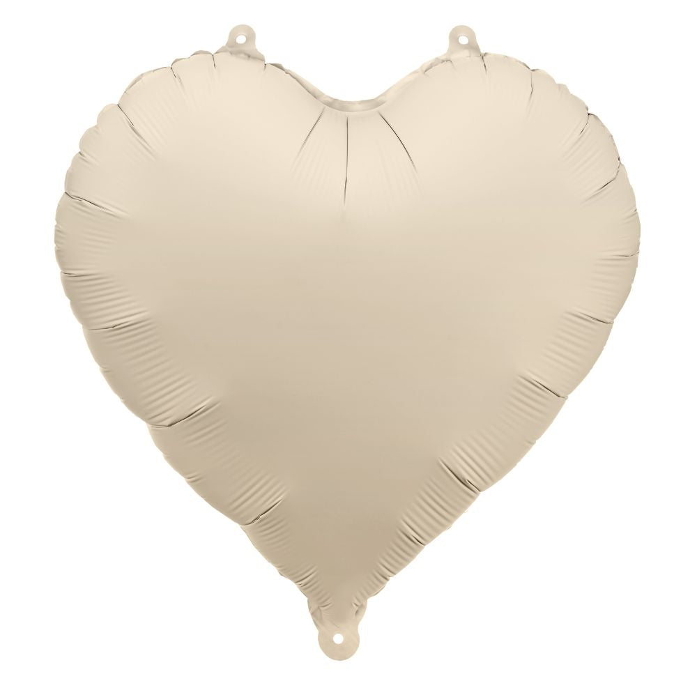 Folienballon – Herz hellbeige 45 cm