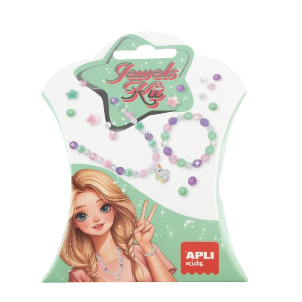 Set zum Basteln von Halsketten und Armbändern DIY Kit – Einhorn